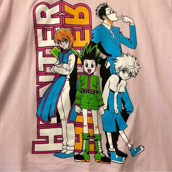 Hunter x Hunter Pink Short Sleeve Graphic Sz XXL - Picture 2 of 5
